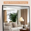 MAYEERTY 58 inch Modern Rectangle Full Length Mirror Aluminum Alloy Floor Mirror with Stand Black - 4 of 4