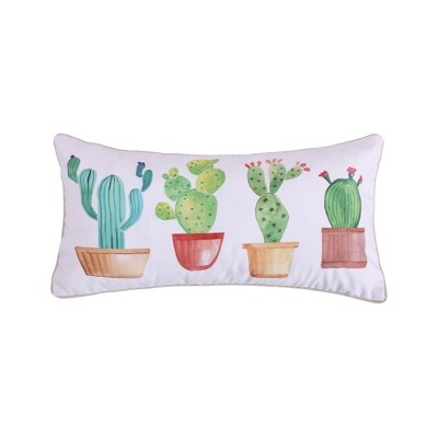 Casita White Cactus Decorative Pillow - Levtex Home