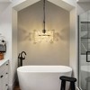 KAISITE Glass Petal Pendant Light Fixture - 3 of 4