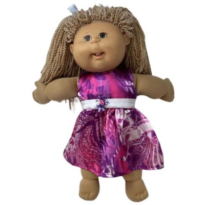 Doll Clothes Superstore Bright Fuchsia Dress For 15 - 16 Inch Baby And Cabbage Patch Kid Dolls