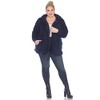 White Mark  PS Plush Hooded Cardigan with Pockets - 4 of 4