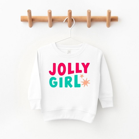 The Juniper Shop Jolly Girl Star Toddler Graphic Sweatshirt 2T White