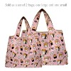 Wrapables Large & Small Foldable Nylon Reusable Shopping Bags (Set of 2), Sushi Puppies - 3 of 4