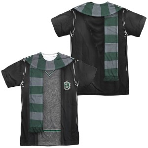 Men's Harry Potter Slytherin Block Scarf Short Sleeve Costume T-Shirt - 1 of 4