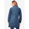 Jessica London Women's Plus Size Long Denim Jacket - 3 of 4