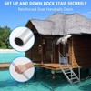 Dock Stairs Height Adjustable Aluminum Boat Ladde 500lbs Load - 3 of 4