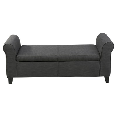 Hayes Armed Storage Ottoman Bench - Christopher Knight Home