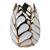 Sagebrook Home Glam Decorative Ceramic Leaf Bud Vase for Room and Office Decor - 3 of 4