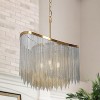 LNC Shoebill 4-Lights 18" Modern Luxury Empire Chandeliers,Gold and Silver - 2 of 4