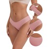 INSPIRE CHIC Women's Low-Waisted Butt Lifting Underwear Thread Cotton Comfortable Briefs 5 Packs - 3 of 4
