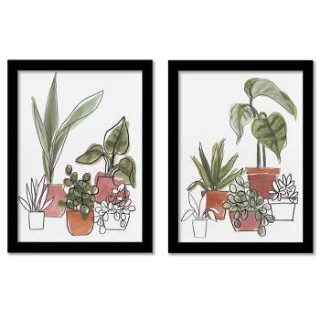 Americanflat Botanical 12x16 Poster - Tiny House Plants Watercolor Wall Art Room Decor by Pauline Stanley