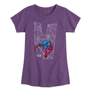 Girls' - Marvel - Spider-man 4Th Birthday Fitted Short Sleeve Graphic T-Shirt - 1 of 3