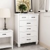 Dresser for Bedroom with 6 Drawers, 45" Tall Grey Chests of Drawers with Storage, Large Drawer Dresser for Closet, Wooden Storage Cabinet for Entryway - 3 of 4