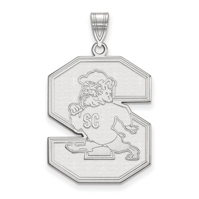 Black Bow Jewelry 10k White Gold South Carolina State Bulldogs NCAA Extra Large Pendant
