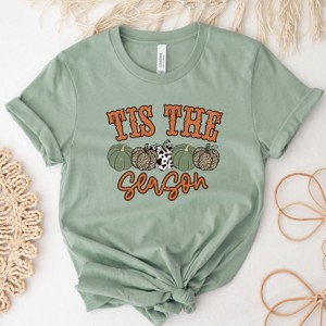 Simply Sage Market Tis The Season Leopard Pumpkin Short Sleeve Tee - 1 of 4