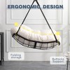 KTMBDW Hanging Chair, Hammock Chair with Thick Cushion, Boho Swing Chair for Bedroom, Patio, Balcony, Garden, Accessories Included - 2 of 4