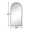 Wooakway 31''x24'' Modern Arch Top Metal Bathroom Mirror Frame Decorative Wall Mirror - 4 of 4