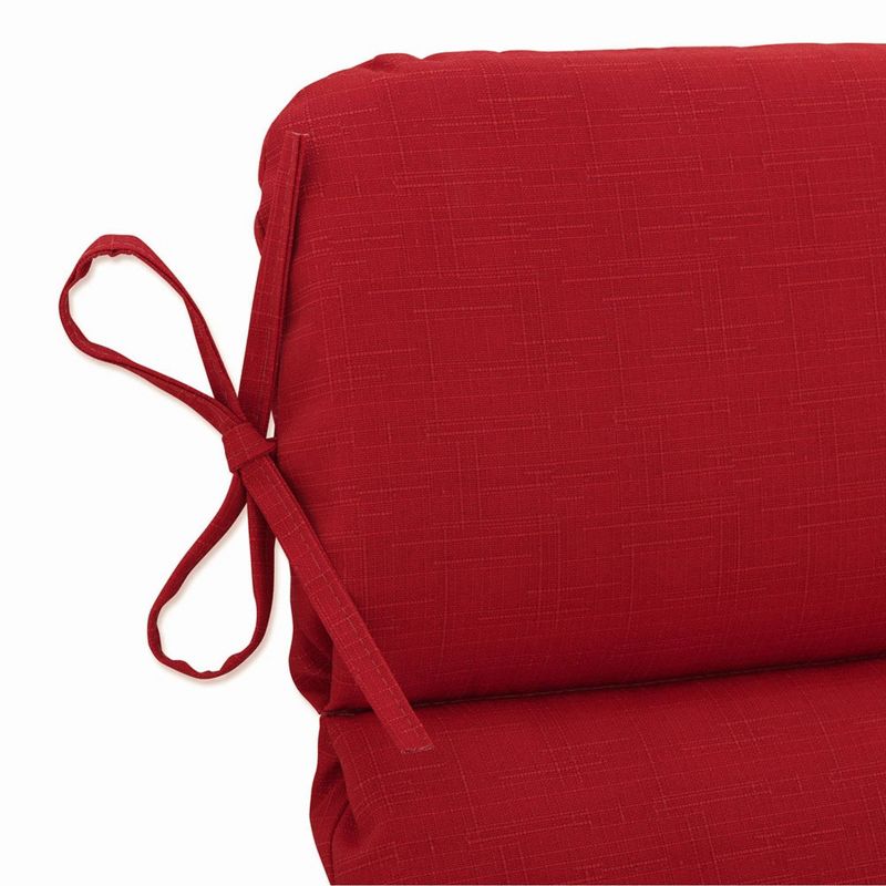 Outdoor/Indoor Rounded Chair Pad Splash Flame Red - Pillow Perfect, 5 of 11
