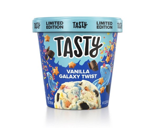 Tasty Vanilla Galaxy Twist Ice Cream - 14 fl oz