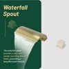 Cobbe Bathroom Faucet 3-Hole 8-Inch Widespread Vanity Sink Faucet with Waterfall Spout Brushed Gold - 4 of 4