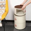 Haitral 3 Drawer Barrel Nightstand Light - 2 of 4