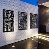 PexFix 72 in. x 47 in. Outdoor Metal Privacy Screen Garden Fence in Streets Pattern in Black - 2 of 4