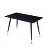 NicBex 47.24" Modern Rectangle Dining Table,Kitchen Table with MDF Tabletop for 4-6 Seaters,Black - 2 of 4