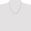 Black Bow Jewelry 1.75mm, 14k White Gold, Solid Parisian Wheat Chain Necklace - 2 of 4