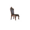 Set of 2 28" Picardy PU Dining Chairs Honey Oak - Acme Furniture: Upholstered, Antique Pearl Trim, Armless - 3 of 4