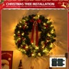 SEVOBAL Wreaths 36in Christmas Wreath Artificial Xmas Wreath with 270 PVC Tips and 18 DIY Ornaments for Wall Xmas Party Decoration, Green, 36"*5"*36" - 4 of 4