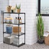 Fontoi Baker's Racks, 4 Tier Wire Shelf with Cover, FreeStanding Metal Storage Rack for Door Entrance Garage Kitchen Office, Black, 29"*14"*45" - 4 of 4