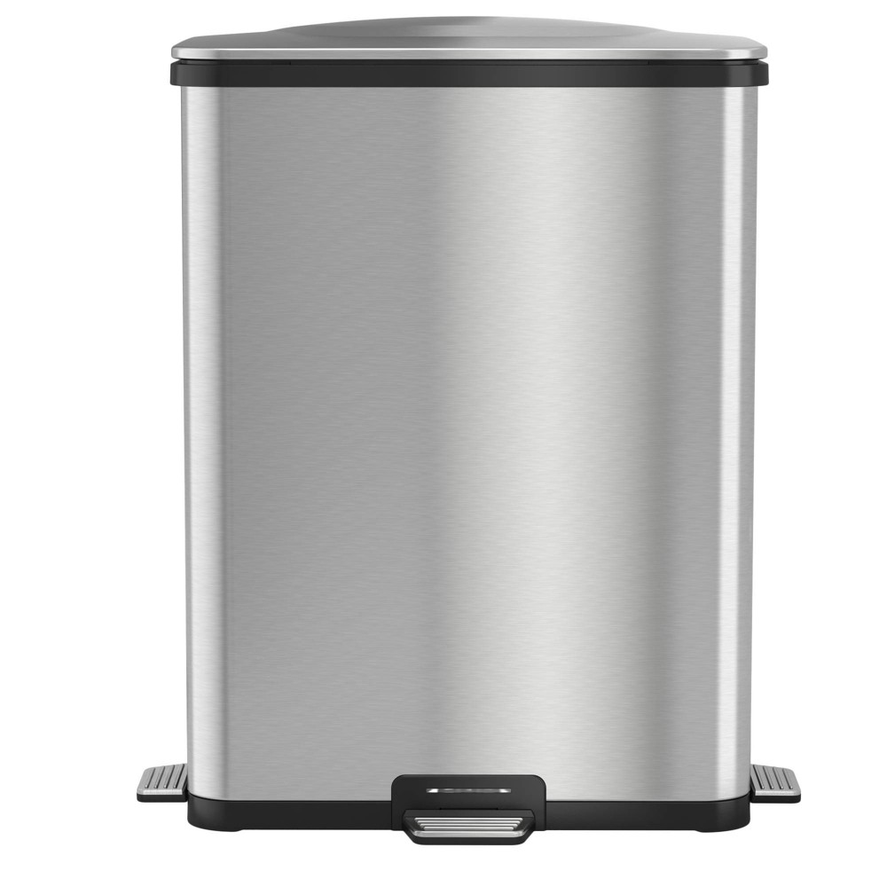 13gal TapCan Deluxe Stainless Steel Pedal Sensor Step Trash Can - Halo