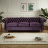 DOMETOUR 84.5 Inch 3 Seat Classic Velvet Sofa for Living Room, Luxurious Elegant Upholstered Sofa - 2 of 4