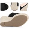 BLISSFUL STEP Women's Open Toe Wedge Heel Denim Slide Sandal - 3 of 3
