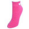 CTM Women's Low Cut Heart Comfortable Socks (6 Pair Pack) - 3 of 4