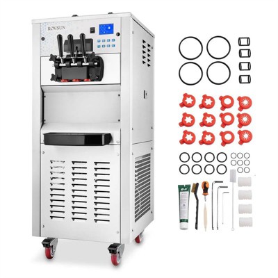 6.6 Gallon 2600W 220V Ice Cream Machine with Wheels