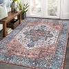 Area Rug Vintage Medallion Entryway Mat Washable Boho Floral Hallway Runner Bedroom Bedside Laundry Indoor Oriental Non-Slip Kitchen - 2 of 4