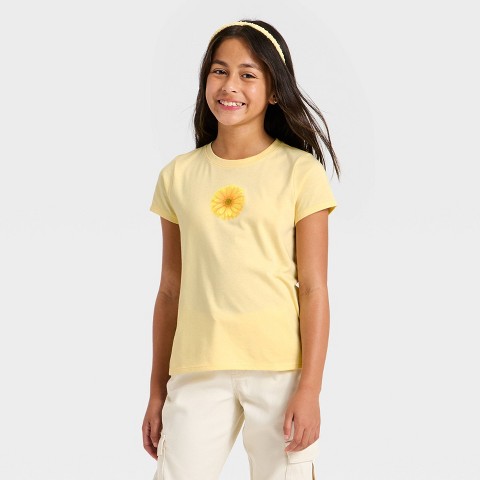 Детские Cat & Jack Girls' Short Sleeve 'Daisy' Graphic T-Shirt - Cat & Jack ™ Yellow M