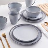 Stone Lain Tina 16-Piece Stoneware Dinnerware Set, Service for 4, Blue and Grey - 4 of 4