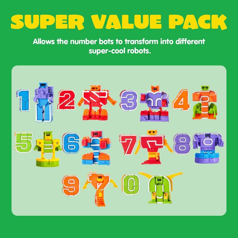 JOYIN 10pcs Number Bots Toys for Kids Educational Toy Action Figure Learning Toys, Number Robots Toys, Educational Toy, 2 of 7