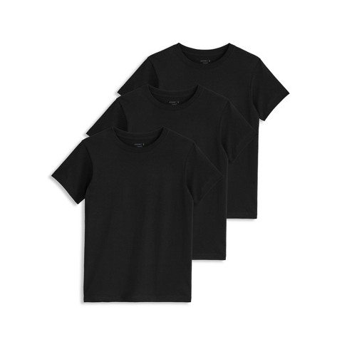 Jockey Boys' 100% Cotton Crew Neck T-Shirt - 3 Pack M Black