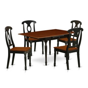 5-Piece Black and Cherry Finish Solid Wood Top - Dining Room Set  - Seats 4 - 1 of 4