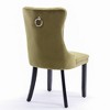 Kumasinova Set of 2 Upholstered Velvet Dining Chairs with High Backrest, Solid Wood Kitchen Chairs with Decorative Rivets, Modern Armless Chairs - 4 of 4