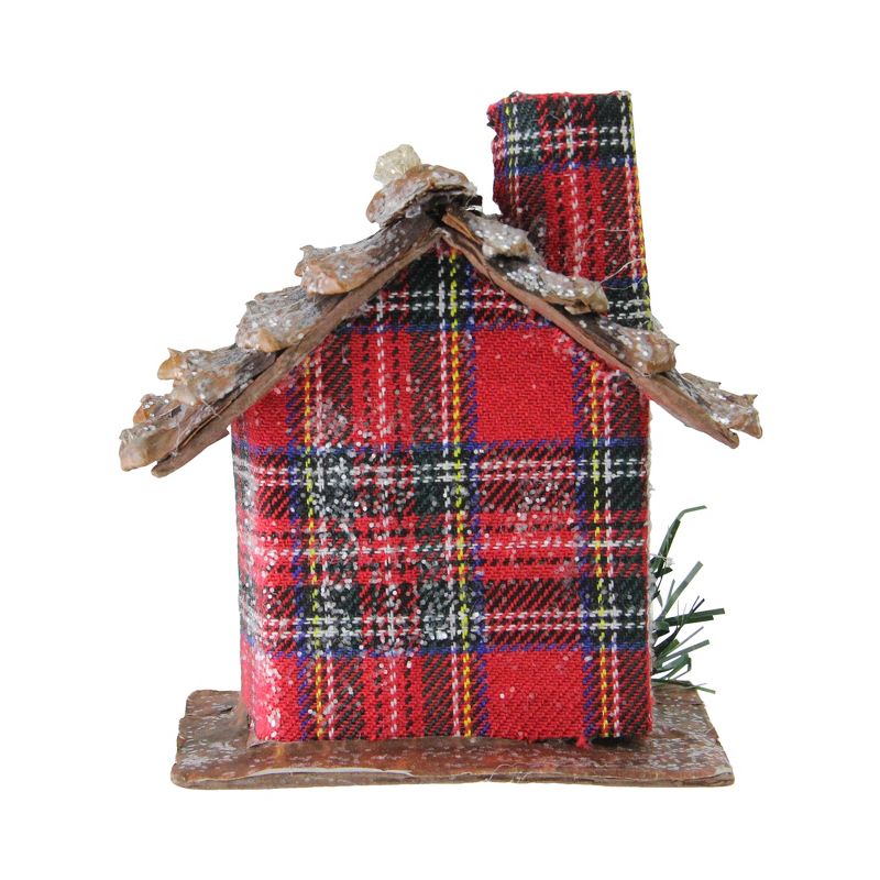 Northlight 4.25" Plaid Country Cabin Christmas Ornament - Red, 4 of 6