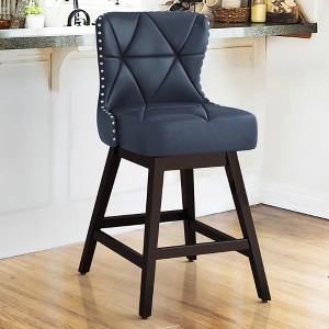 Arceso 26" Swivel Bar Stool with Upholstered Back, for Home Kitchen - 1 of 4