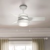 Hunter Fans 36" Aker Lighted Ceiling Fan Fresh White Finish Modern Design with LED Light Kit and WhisperWind Motor - 4 of 4