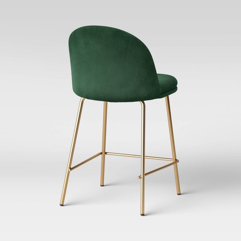 Nils Brass Base Counter Height Barstool - Project 62™, 4 of 10