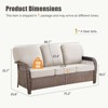 Buenhomino High Back Outdoor Wicker Patio Sofa with 5" Thick Cushion, All Weather Wicker Furniture 3-Seater Sofa Patio Couch for Porch - 4 of 4