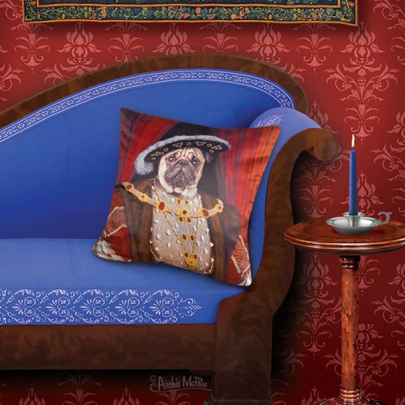 Accoutrements Henry the Pug 18"X 18" Pillow Cover, 3 of 4