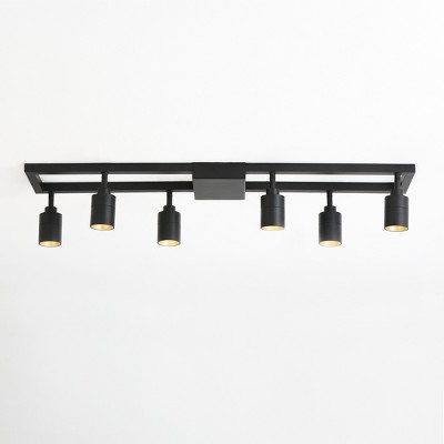 Shura Matte Black 6-Light LED Square Track Light